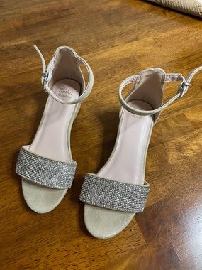 Girls Gold and Sparkly Formal Shoes
